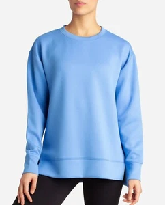Danskin Women's Scuba Rib Split Hem Tunic Pullover Top, Marina Blue, Size S NWT - Picture 1 of 8
