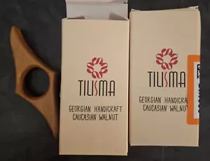 TILISMA Buch Seitenhalter 2er Pack Lot Daumen Lesezeichen Handarbeit Nussbaum Medium - Bild 1 von 7