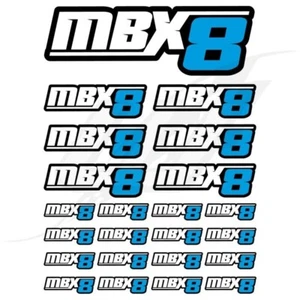[IT] Sticker adesivi decal Mugen Seiki MBX8 blu - Picture 1 of 1