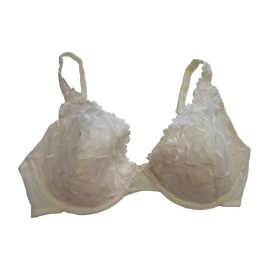 WONDERBRA Ivory Extravagance Embroidered Convertible Underwire Bra #7515 Sz 36D - Image 1 of 3