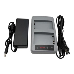 New Pentax Compatible 10038 Battery Dual Charger For Gps 10002 Li-Lon Battery - Picture 1 of 6
