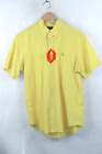 POLO RALPH LAUREN Koszula męska Duża Krótki rękaw Bawełna Custom Fit Żółta