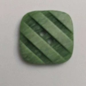 Square Green Stripe 2-hole Button - 23 mm - DILL Buttons - Picture 1 of 1