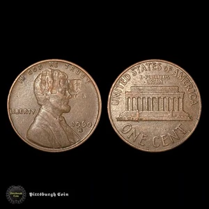1960-D 1C Lincoln Memorial Cent Penny Obverse Lamination Error AU Example - Picture 1 of 4