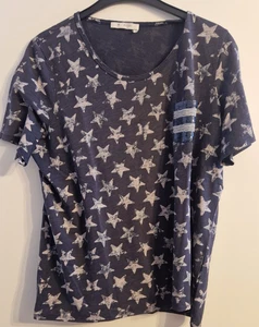 MONARI Shirt Tunika 46 Dunkelblau Rundhalsauschnitt Sommer kurzarm Damen - Bild 1 von 5
