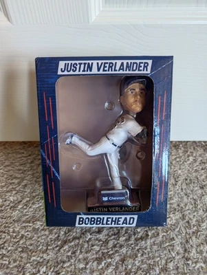 JUSTIN VERLANDER 2019 Houston Astros Bobblehead Pitching Chevron Take It Back - Image 1 of 4