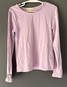 Matilda Jane Girl’s Sz 6 Friends Forever Top Tee Good For Layering Purple Brown - Picture 1 of 8