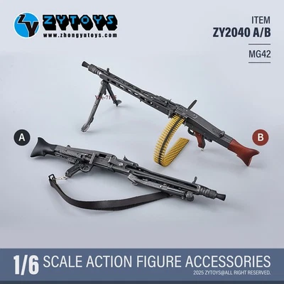 ZYTOYS 1/6 WWII German MG-42 Machine Gun Model For 12" Action Figure - Image 1 of 4