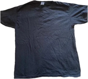 Gildan Ultra Cotton Solid Black T-shirt Kids Size Large - Picture 1 of 13