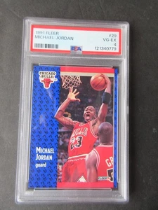 1991 FLEER NBA #29 MICHAEL JORDAN PSA 4 CARD - Picture 1 of 4
