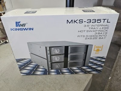 Kingwin MKS-335TL 12Gb/s SAS / SATA 3-in-2 Trayless Hard Drive Bay - Image 1 of 2