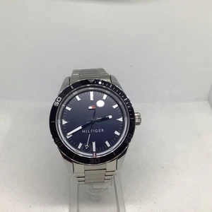 Tommy Hilfiger Men’s 1791817 Navy Dial Stainless Steel Quartz Watch 44mm - Picture 1 of 16