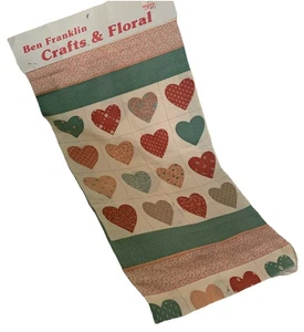 Vintage Cotton Quilt Fabric Hearts by Marti Michell Springs Ind. FQ 22 x 18" - Picture 1 of 4