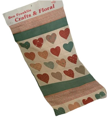 Vintage Cotton Quilt Fabric Hearts by Marti Michell Springs FQ 22 x 18" - Image 1 of 4