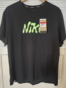 Nike Men’s Dri Fit Miler Running Shirt UV S72 Black FB7946-010 Short Sleeve - Bild 1 von 8