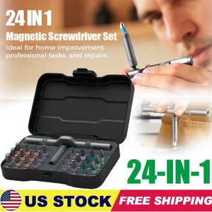 Home Repairs 24 In 1 Multi Bit Magnetic Screwdriver Set Multifunctional Toolbox - Picture 1 of 16