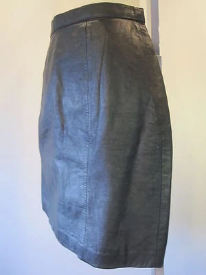 CUERO NEGRO HiGH WAiST MiNi SKiRT ROCKABiLLY BiKER MOD BOHO ROCKER ViNTAGE 9 Foto 1 de 4