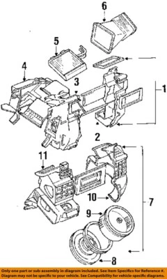 Motor soplador HVAC usado se adapta a: 1997 Suzuki Sidekick grado A Foto 1 de 2