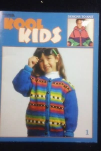 LEISURE ARTS KOOL KIDS KNITTING 8 DESIGNS 2002 - Picture 1 of 3