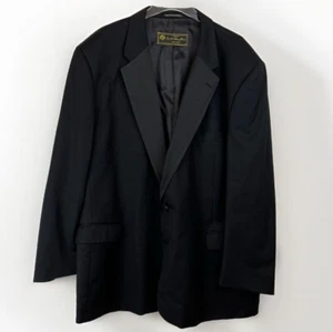 VTG Calvin Klein LORO PIANA Men 52R Tuxedo SUPER 120s Wool Jacket Blazer 5022 - Picture 1 of 19