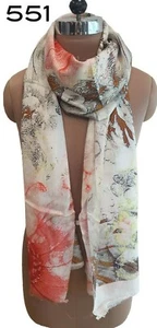 Neue hübsche große Schals/Stolen mit Blumenmuster Damen/Damen Frühling/Sommer - Bild 1 von 2