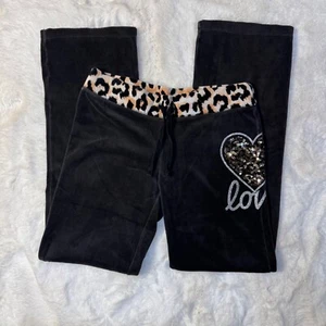 Justice Girls Velvet & Sequin Lounge Pants - Picture 1 of 6