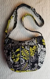 Neu ohne Etikett Vera Bradley Barock Tasche/Geldbörse Umhängetasche schwarz gelb Blumenmuster - Bild 1 von 7