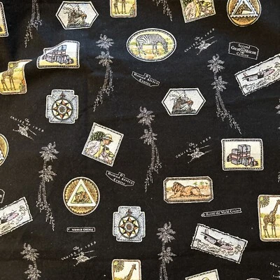 Classic Cottons Fabric Kenya Africa Cruise Exclusively Quilters 2 Pieces - Image 1 of 3