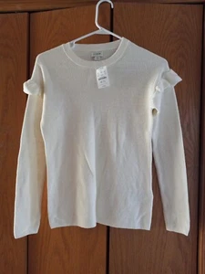 NEW J.Crew Sweater Womens XS Ribbed Ivory - Picture 1 of 3