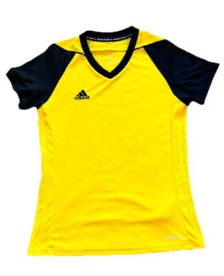 Adidas мальчика Sports Джерси желтый/черный футболка размер S короткий рукав v-образным вырезом новый - Изображение 1 из 4