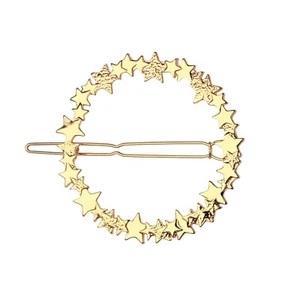 tolle Haarspange Haarklammer Haarklemme Haarclip Innenzahnung Sterne Ø 5,8 cm - Bild 1 von 2