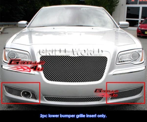 Fits 2011-2014 Chrysler 300/300C Fog light Cover Chrome Mesh Grille Insert - Picture 1 of 2
