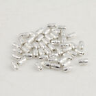 🎀 SALE 🎀 100 Silver Ribbed Column 5mm Spacer Beads For Jewellery Making
