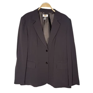 Talbots Brown Two Button Long Sleeve Mid-Length Blazer Plus Size 18 - Picture 1 of 8