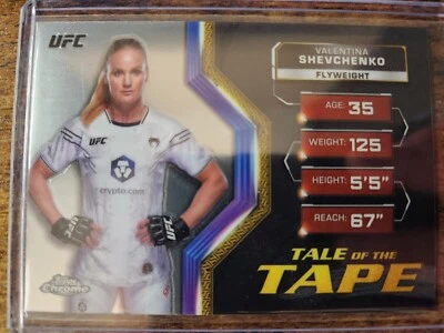 2024 Topps Chrome UFC Valentina Shevchenko Tape of the Tape #TFT-29 - Image 1 of 2