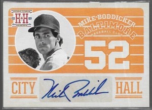 2013 Panini Hometown Heroes Mike Boddicker City Hall Auto Baltimore Oriole READ