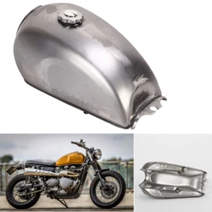 UK Motorcycle Fuel Tank 9L/2.4Gal Retro Motorcycle Gas Tank With Kit - Picture 1 of 9