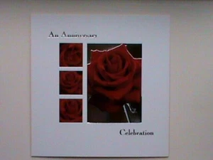 Anniversary Invitation Cards x 9. Photographic Red Rose Design With Envelopes . - Picture 1 of 7