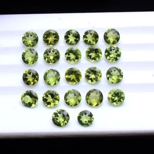 22 Pcs VVS Natural Vivid Peridot 5.50mm Round Cut Top Grade Untreated Gemstones - Picture 1 of 12