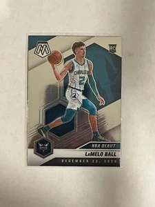 LAMELO BALL ROOKIE CARD Hornets NBA Debut RC 2020 Panini Mosaic BASKETBALL - Picture 1 of 2