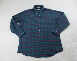 VINTAGE L.L. Bean Shirt Mens 16 1/2 -33 Blue Plaid Button Up USA Long Sleeve* - Picture 1 of 10