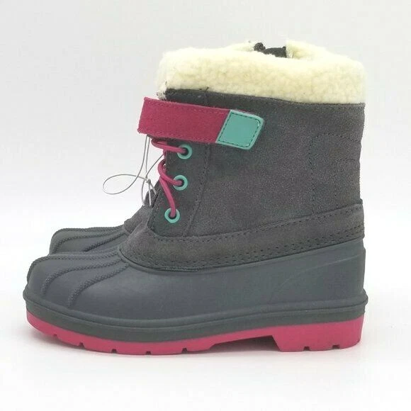 Botas de Invierno Termolite Magenta Cuero Gris Cat & Jack Valmai Niñas Pequeñas NUEVAS Foto 1 de 4