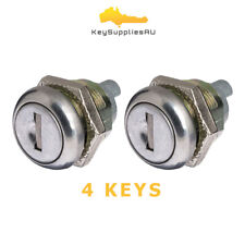 2x Keyed Alike Replacement Lock Cylinder For Flush Lockable Folding T Handle