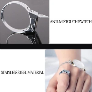 Multifunction Defense Ring Hidden Adjustable Stainless Steel Emergency Useful - Picture 1 of 28
