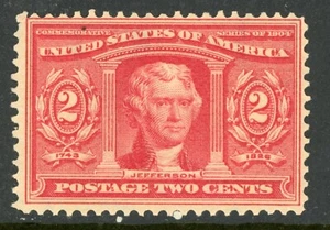 USA 1904 Louisiana Purchase 2¢ Carmine Scott #324 MNH J82 - Picture 1 of 6
