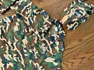 army Soldier kids dress up Costume Shirt cap set Halloween cosplay SZ 8 10 - Picture 1 of 6