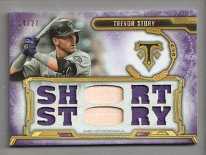 2020 Triple Threads Relics Amethyst #TTRTS3 Trevor Story Jersey /27 - Bild 1 von 2