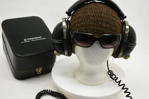 Auriculares vintage Pioneer SE-405 controles de volumen dobles con estuche funcionando - Imagen 1 de 24