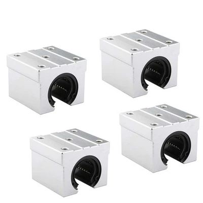 Unidad deslizante de cojinete de movimiento lineal abierto de aluminio SBR25UU 25 mm para riel lineal 4 piezas Foto 1 de 4