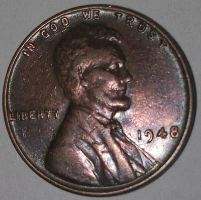 Uncirculated 1948 Lincoln Wheat Penny Error Coin Ddo/R No Mint Mark Doubling  - Image 1 of 4